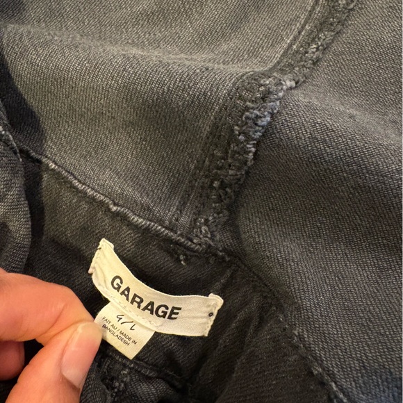 Garage Black Washed Denim Overalls - Picture 5 of 6